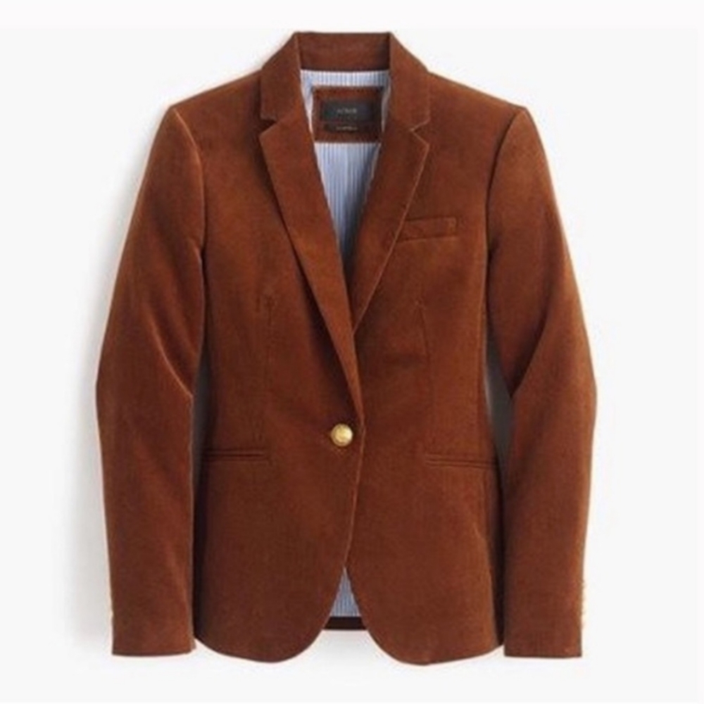 Brown J. Crew Campbell Corduroy Blazer Size 8